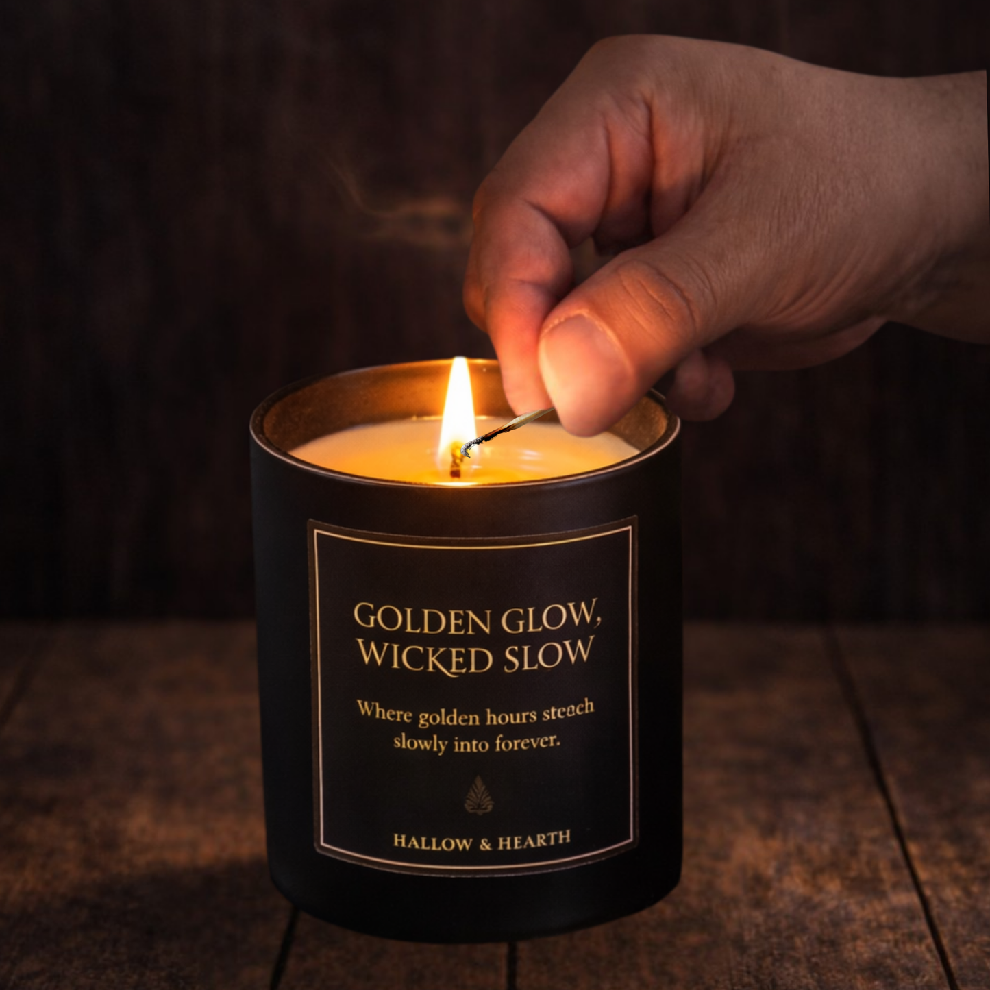Golden Glow, Wicked Slow™ — Luxury Vanilla Candle with Bourbon & Mandarin