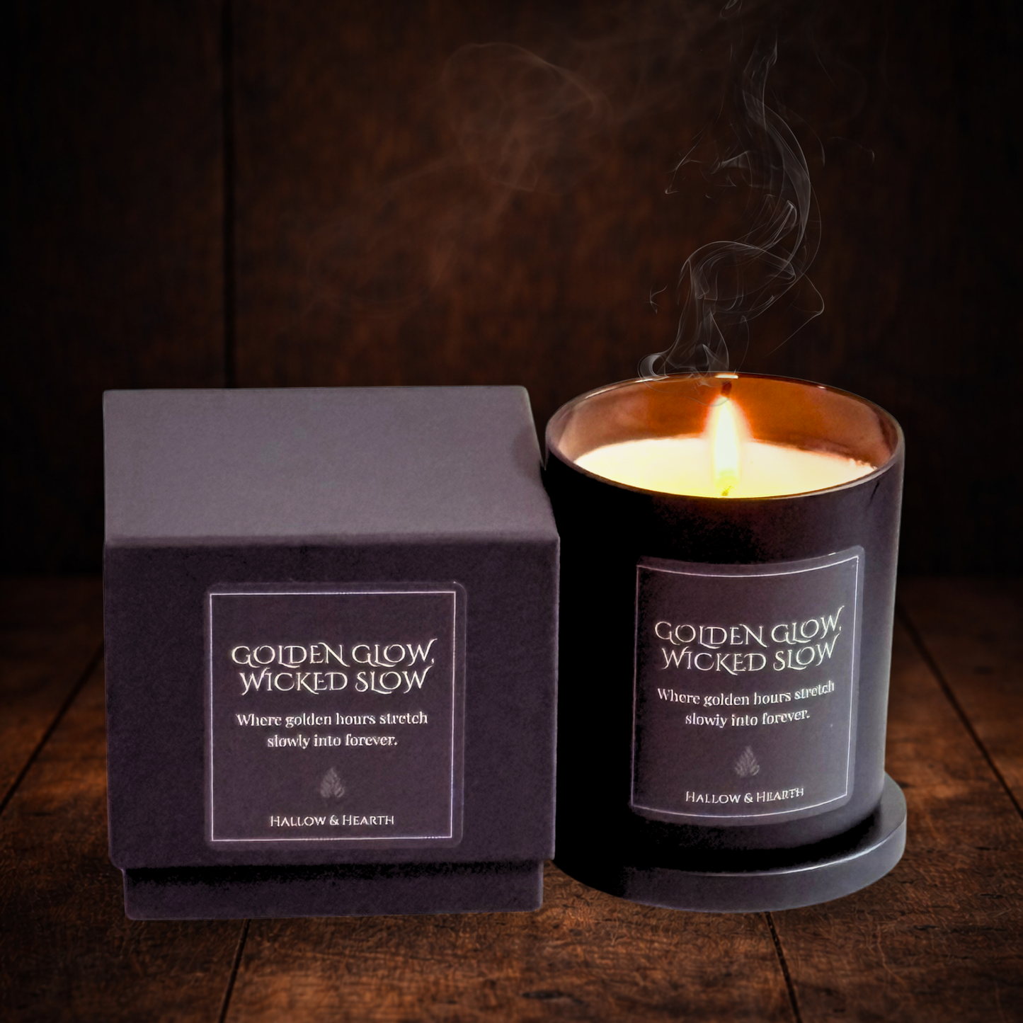 Golden Glow, Wicked Slow™ — Luxury Vanilla Candle with Bourbon & Mandarin